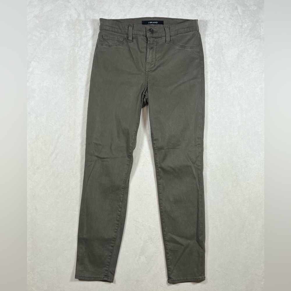 Size 26 J Brand Olive Green Cypress Capri Jeans Pants EUC